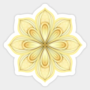 Gold Beautiful Decorative Ornate Mandala Sticker